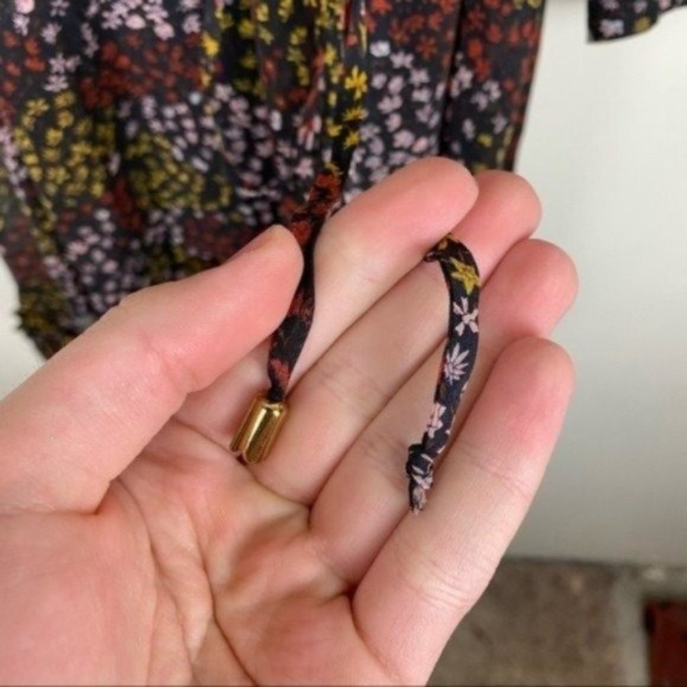 Joie Donetta Floral Balloon Long Sleeve Silk Dress - Picture 9 of 10